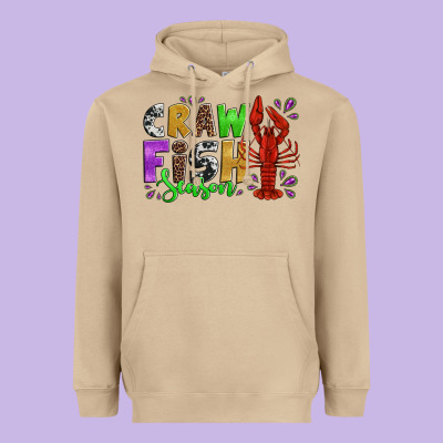 Crawfish Season Mardi Gras Carnival Heavyweight Hoodie Designed By Jasminsmagicworld