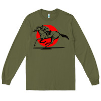 Army Green horse racing Long Sleeve Tee - artisFamous