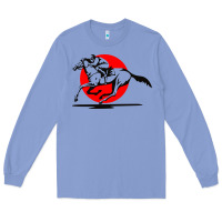 Colony Blue horse racing Long Sleeve Tee - artisFamous