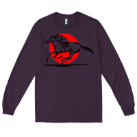 Plum horse racing Long Sleeve Tee - artisFamous