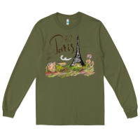 Army Green paris Long Sleeve Tee - artisFamous