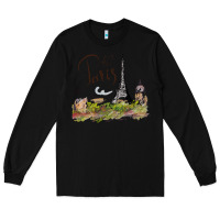 Black paris Long Sleeve Tee - artisFamous