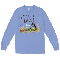 Colony Blue paris Long Sleeve Tee - artisFamous