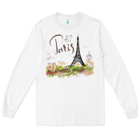 White paris Long Sleeve Tee - artisFamous