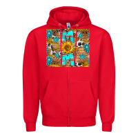 Red western mom Zipper Hoodie - RanaPortraitStore