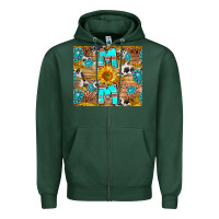 Sports Green western mom Zipper Hoodie - RanaPortraitStore