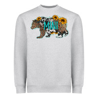 Heather Grey baby bear mini sunflowers leopard cowhide mother's day Heavyweight Sweatshirt - Jasminsmagicworld