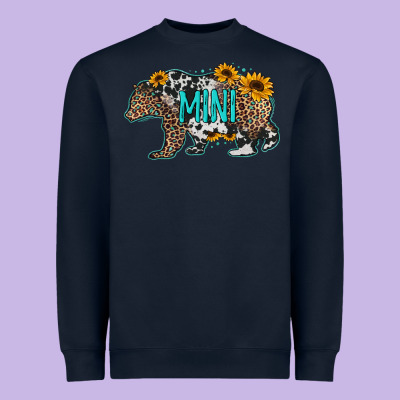 Baby Bear Mini Sunflowers Leopard Cowhide Mother's Day Heavyweight Sweatshirt Designed By Jasminsmagicworld