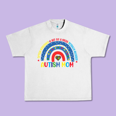 Often Stressed A Bit Of A Mess Totally Blessed Aut Urban Heavy Tee Designed By Cowhidedigitalart