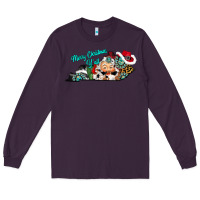 Plum merry christmas y'all kentucky Long Sleeve Tee - CowhideDigitalArt