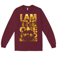 Burgundy i am the one who knocks Long Sleeve Tee - artisFamous