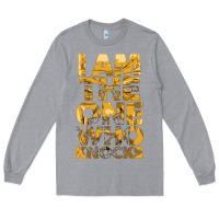 Heather Grey i am the one who knocks Long Sleeve Tee - artisFamous