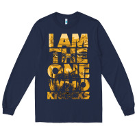 Navy i am the one who knocks Long Sleeve Tee - artisFamous