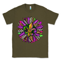 Army Green mardi gras sunflower Classic Tee - OliviaCreatesArt