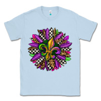 Dusty Blue mardi gras sunflower Classic Tee - OliviaCreatesArt