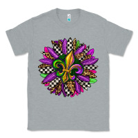 Heather Grey mardi gras sunflower Classic Tee - OliviaCreatesArt