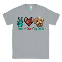 Heather Grey Peace Love Toy Poodle Classic Tee - Jasminsmagicworld