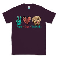 Plum Peace Love Toy Poodle Classic Tee - Jasminsmagicworld