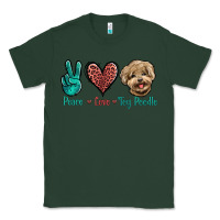 Sports Green Peace Love Toy Poodle Classic Tee - Jasminsmagicworld