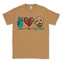 Toasted Coconut Peace Love Toy Poodle Classic Tee - Jasminsmagicworld