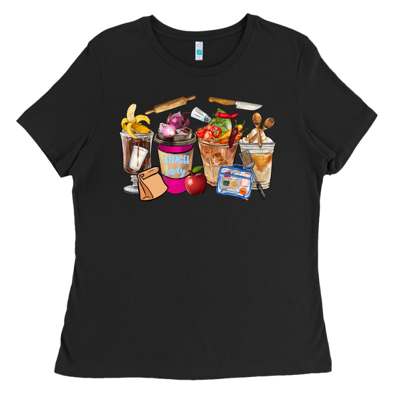 Lunch Lady Coffee Cups Ladies Tee by FaDigitalArtStudio | Teevron