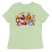 Matcha Lunch Lady Coffee Cups Ladies Tee - FaDigitalArtStudio