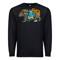 Black baby bear mini sunflowers leopard cowhide mother's day Premium Sweatshirt - Jasminsmagicworld