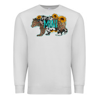 Dove Grey baby bear mini sunflowers leopard cowhide mother's day Premium Sweatshirt - Jasminsmagicworld