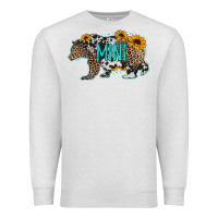 Oatmeal Heather baby bear mini sunflowers leopard cowhide mother's day Premium Sweatshirt - Jasminsmagicworld