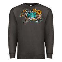 Smoke baby bear mini sunflowers leopard cowhide mother's day Premium Sweatshirt - Jasminsmagicworld