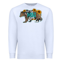 White baby bear mini sunflowers leopard cowhide mother's day Premium Sweatshirt - Jasminsmagicworld