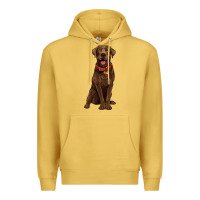 Antique Gold chocolate lab labrador retriever Premium Hoodie - Artiststas