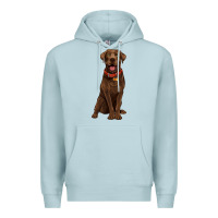 Blue Mist chocolate lab labrador retriever Premium Hoodie - Artiststas