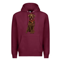 Burgundy chocolate lab labrador retriever Premium Hoodie - Artiststas