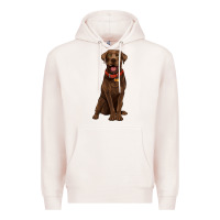 Pale Pink chocolate lab labrador retriever Premium Hoodie - Artiststas