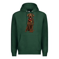 Sports Green chocolate lab labrador retriever Premium Hoodie - Artiststas