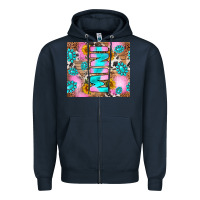 Navy western mini Zipper Hoodie - RanaPortraitStore