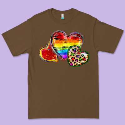 Pride Hearts Premium Tee Designed By Fadigitalartstudio