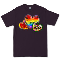 Plum Pride hearts Premium Tee - FaDigitalArtStudio