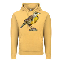 Vintage Mustard Western Meadowlark Vintage Hoodie - LillyAllenDesigns