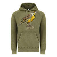 Vintage Olive Western Meadowlark Vintage Hoodie - LillyAllenDesigns