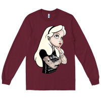 Burgundy alice tattoo Long Sleeve Tee - artisFamous