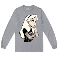 Heather Grey alice tattoo Long Sleeve Tee - artisFamous