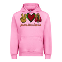 Fuchsia Pink Peace Love Lupita Urban Hoodie - Jasminsmagicworld