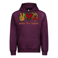 Mauve Wine Peace Love Lupita Urban Hoodie - Jasminsmagicworld