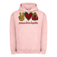 Pigment Salmon Peace Love Lupita Urban Hoodie - Jasminsmagicworld