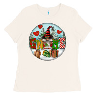 Bone Christmas Gnome Ladies Tee - FaDigitalArtStudio