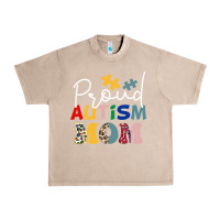 French Oak Proud Autism Mom Leopard Pattern Design Autism Awa Urban Heavy Tee - CowhideDigitalArt