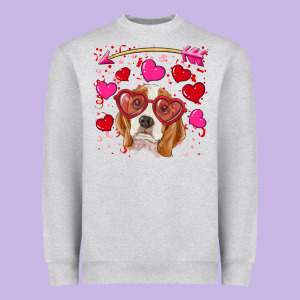 Valentines Day  Beagle Heavyweight Sweatshirt Designed By Ranaportraitstore