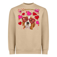 Mushroom Valentines day  beagle Heavyweight Sweatshirt - RanaPortraitStore